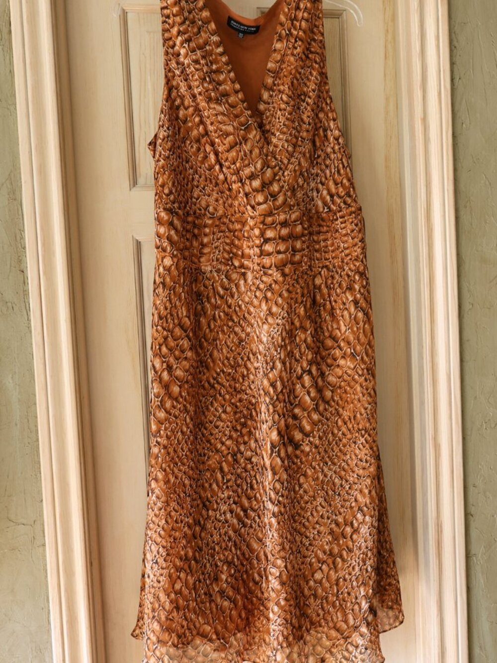 NWT Jones New York Woman 100% Silk Animal Print Dress Size 18W MSRP $184